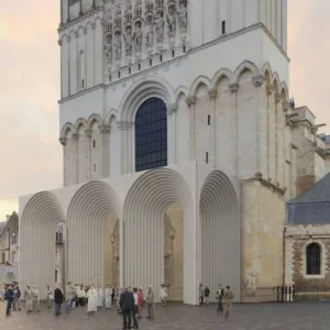 A Angers, Kengo Kuma signe le nouveau fronton de la cathédrale